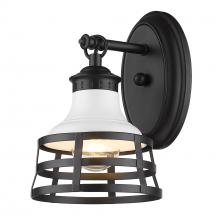  1109-1W BLK-WHT - 1 Light Wall Sconce